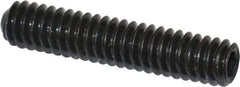 Unbrako - 1/4-20 UNC, 1-1/4" OAL, Cup Point Set Screw - Grade 8 Alloy Steel, 1/8" Key - Industrial Tool & Supply