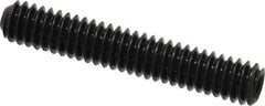 Unbrako - 1/4-20 UNC, 1-1/2" OAL, Cup Point Set Screw - Grade 8 Alloy Steel, 1/8" Key - Industrial Tool & Supply