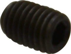 Unbrako - 1/4-28 UNF, 3/8" OAL, Cup Point Set Screw - Grade 8 Alloy Steel, 1/8" Key - Industrial Tool & Supply