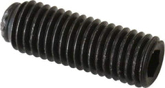 Unbrako - 1/4-28 UNF, 3/4" OAL, Cup Point Set Screw - Grade 8 Alloy Steel, 1/8" Key - Industrial Tool & Supply