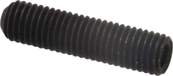 Unbrako - 1/4-28 UNF, 1" OAL, Cup Point Set Screw - Grade 8 Alloy Steel, 1/8" Key - Industrial Tool & Supply