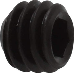 Unbrako - 5/16-18 UNC, 1/4" OAL, Cup Point Set Screw - Grade 8 Alloy Steel, 3/32" Key - Industrial Tool & Supply