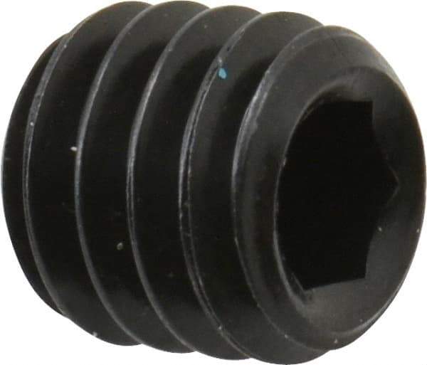 Unbrako - 5/16-18 UNC, 5/16" OAL, Cup Point Set Screw - Grade 8 Alloy Steel, 3/32" Key - Industrial Tool & Supply