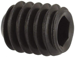 Unbrako - 5/16-18 UNC, 3/8" OAL, Cup Point Set Screw - Grade 8 Alloy Steel, 3/32" Key - Industrial Tool & Supply