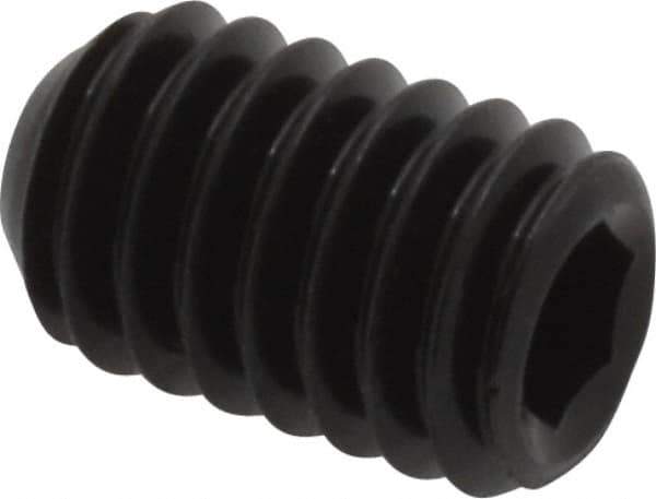 Unbrako - 5/16-18 UNC, 1/2" OAL, Cup Point Set Screw - Grade 8 Alloy Steel, 3/32" Key - Industrial Tool & Supply