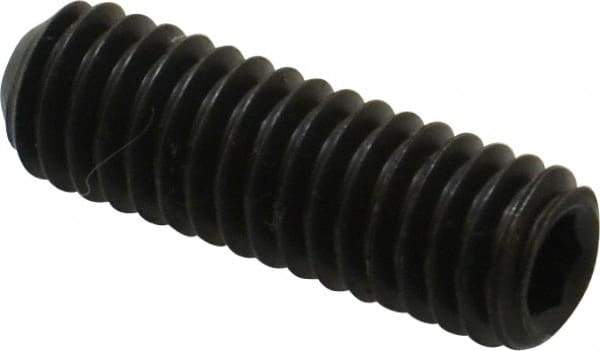 Unbrako - 5/16-18 UNC, 1" OAL, Cup Point Set Screw - Grade 8 Alloy Steel, 3/32" Key - Industrial Tool & Supply