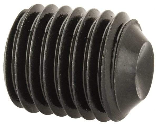 Unbrako - 5/16-24 UNF, 3/8" OAL, Cup Point Set Screw - Grade 8 Alloy Steel, 3/32" Key - Industrial Tool & Supply