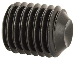 Unbrako - 5/16-24 UNF, 3/8" OAL, Cup Point Set Screw - Grade 8 Alloy Steel, 3/32" Key - Industrial Tool & Supply