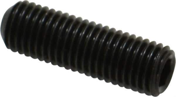 Unbrako - 5/16-24 UNF, 1" OAL, Cup Point Set Screw - Grade 8 Alloy Steel, 3/32" Key - Industrial Tool & Supply