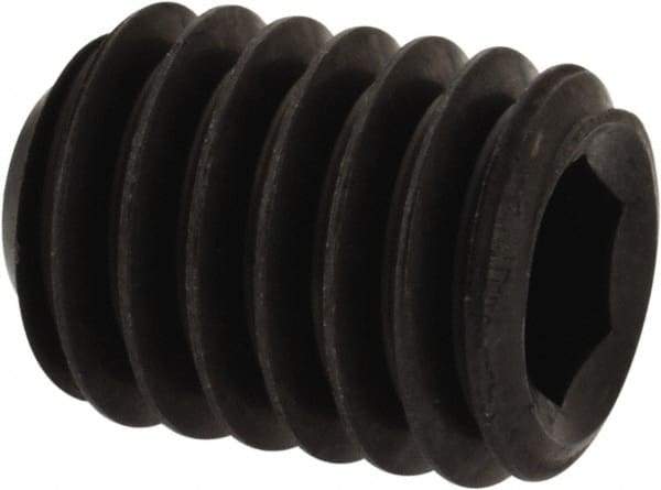 Unbrako - 3/8-16 UNC, 1/2" OAL, Cup Point Set Screw - Grade 8 Alloy Steel, 3/16" Key - Industrial Tool & Supply