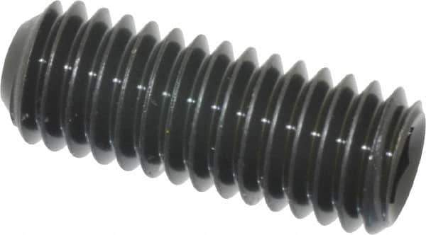 Unbrako - 3/8-16 UNC, 1" OAL, Cup Point Set Screw - Grade 8 Alloy Steel, 3/16" Key - Industrial Tool & Supply