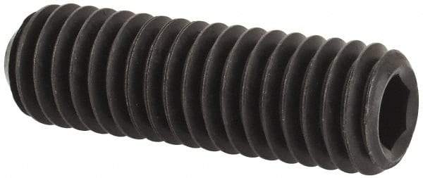 Unbrako - 3/8-16 UNC, 1-1/4" OAL, Cup Point Set Screw - Grade 8 Alloy Steel, 3/16" Key - Industrial Tool & Supply