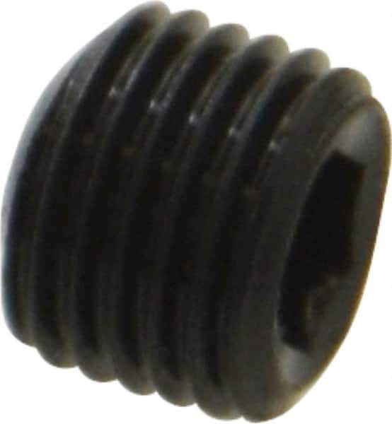 Unbrako - 3/8-24 UNF, 5/16" OAL, Cup Point Set Screw - Grade 8 Alloy Steel, 3/16" Key - Industrial Tool & Supply