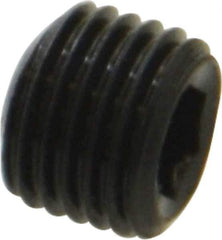 Unbrako - 3/8-24 UNF, 5/16" OAL, Cup Point Set Screw - Grade 8 Alloy Steel, 3/16" Key - Industrial Tool & Supply