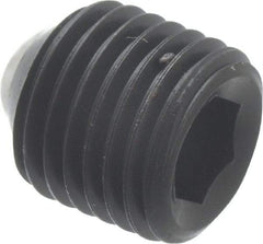 Unbrako - 3/8-24 UNF, 3/8" OAL, Cup Point Set Screw - Grade 8 Alloy Steel, 3/16" Key - Industrial Tool & Supply