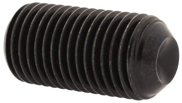 Unbrako - 3/8-24 UNF, 3/4" OAL, Cup Point Set Screw - Grade 8 Alloy Steel, 3/16" Key - Industrial Tool & Supply