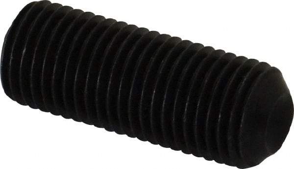 Unbrako - 3/8-24 UNF, 1" OAL, Cup Point Set Screw - Grade 8 Alloy Steel, 3/16" Key - Industrial Tool & Supply