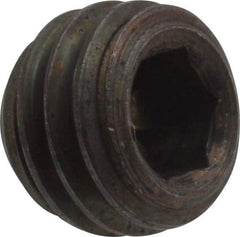 Unbrako - 1/2-13 UNC, 3/8" OAL, Cup Point Set Screw - Grade 8 Alloy Steel, 1/4" Key - Industrial Tool & Supply