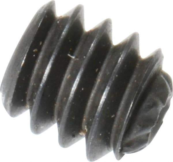 Unbrako - #4-40 UNC, 1/8" OAL, Knurled Cup Point Set Screw - Grade 8 Steel, 0.05" Key - Industrial Tool & Supply