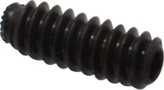 Unbrako - #6-32 UNC, 3/8" OAL, Knurled Cup Point Set Screw - Grade 8 Alloy Steel, 1/16" Key - Industrial Tool & Supply