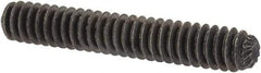 Unbrako - #6-32 UNC, 7/8" OAL, Knurled Cup Point Set Screw - Grade 8 Alloy Steel, 1/16" Key - Industrial Tool & Supply