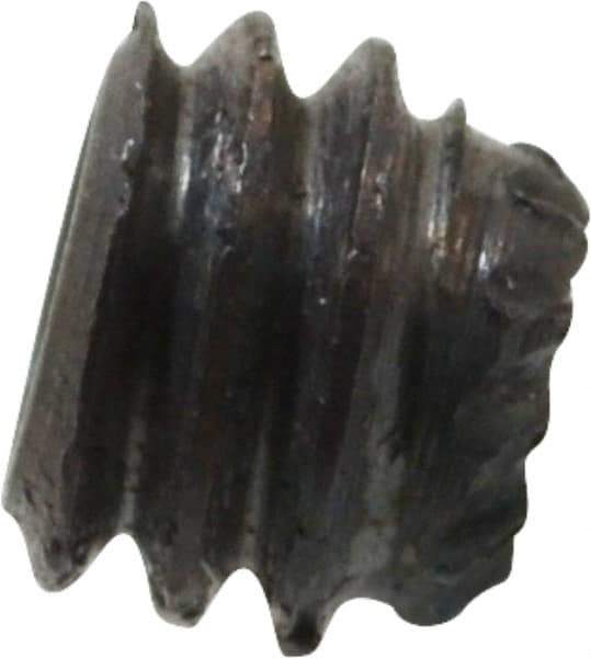 Unbrako - #8-32 UNC, 1/8" OAL, Knurled Cup Point Set Screw - Grade 8 Alloy Steel, 5/64" Key - Industrial Tool & Supply