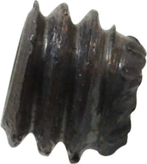 Unbrako - #8-32 UNC, 1/8" OAL, Knurled Cup Point Set Screw - Grade 8 Alloy Steel, 5/64" Key - Industrial Tool & Supply