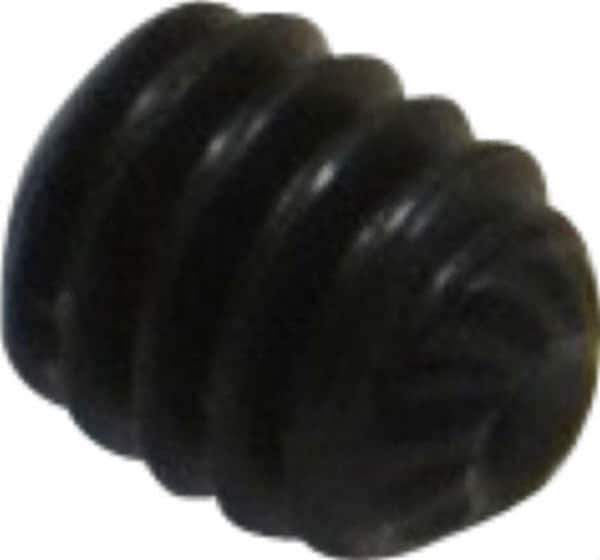 Unbrako - #8-32 UNC, 3/16" OAL, Knurled Cup Point Set Screw - Grade 8 Alloy Steel, 5/64" Key - Industrial Tool & Supply