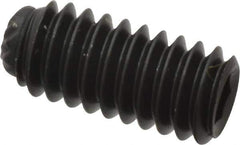 Unbrako - #8-32 UNC, 3/8" OAL, Knurled Cup Point Set Screw - Grade 8 Alloy Steel, 5/64" Key - Industrial Tool & Supply