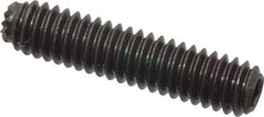 Unbrako - #8-32 UNC, 3/4" OAL, Knurled Cup Point Set Screw - Grade 8 Alloy Steel, 5/64" Key - Industrial Tool & Supply
