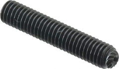 Unbrako - #10-32 UNF, 1" OAL, Knurled Cup Point Set Screw - Grade 8 Alloy Steel, 3/32" Key - Industrial Tool & Supply