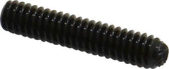Unbrako - 1/4-20 UNC, 1-1/4" OAL, Knurled Cup Point Set Screw - Grade 8 Alloy Steel, 1/8" Key - Industrial Tool & Supply