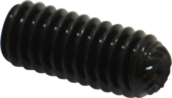 Unbrako - 5/16-18 UNC, 3/4" OAL, Knurled Cup Point Set Screw - Grade 8 Alloy Steel, 5/32" Key - Industrial Tool & Supply