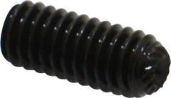 Unbrako - 5/16-18 UNC, 3/4" OAL, Knurled Cup Point Set Screw - Grade 8 Alloy Steel, 5/32" Key - Industrial Tool & Supply