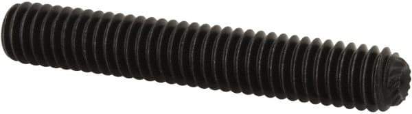 Unbrako - 5/16-18 UNC, 2" OAL, Knurled Cup Point Set Screw - Grade 8 Alloy Steel, 5/32" Key - Industrial Tool & Supply