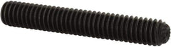 Unbrako - 5/16-18 UNC, 2" OAL, Knurled Cup Point Set Screw - Grade 8 Alloy Steel, 5/32" Key - Industrial Tool & Supply