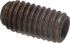 Unbrako - 3/8-16 UNC, 3/4" OAL, Knurled Cup Point Set Screw - Grade 8 Alloy Steel, 3/16" Key - Industrial Tool & Supply