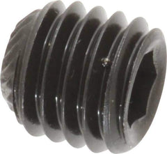 Unbrako - 1/2-13 UNC, 1/2" OAL, Knurled Cup Point Set Screw - Grade 8 Alloy Steel, 1/4" Key - Industrial Tool & Supply