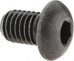 Made in USA - 1/2-13 UNC Hex Socket Drive, Button Screw - Alloy Steel, Black Oxide Finish, Fully Threaded, 3/4" Length Under Head - Industrial Tool & Supply