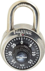 Master Lock - 1-7/8" Body Width, 3/4" Shackle Clearance, Stainless Steel Combination Lock - 9/32" Shackle Diam, 13/16" Shackle Width - Industrial Tool & Supply