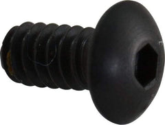 Unbrako - #4-40 UNC Hex Socket Drive, Button Screw - Alloy Steel, Black Oxide Finish, 1/4" Length Under Head - Industrial Tool & Supply
