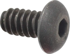 Unbrako - #6-32 UNC Hex Socket Drive, Button Screw - Alloy Steel, Black Oxide Finish, 1/4" Length Under Head - Industrial Tool & Supply