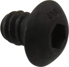 Unbrako - #10-24 UNC Hex Socket Drive, Button Screw - Alloy Steel, Black Oxide Finish, 1/4" Length Under Head - Industrial Tool & Supply