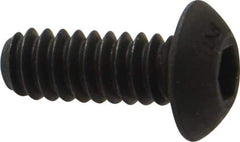 Unbrako - #10-24 UNC Hex Socket Drive, Button Screw - Alloy Steel, Black Oxide Finish, 1/2" Length Under Head - Industrial Tool & Supply