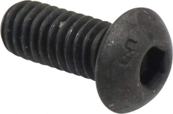 Unbrako - 5/16-18 UNC Hex Socket Drive, Button Screw - Alloy Steel, Black Oxide Finish, 3/4" Length Under Head - Industrial Tool & Supply