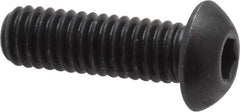 Unbrako - 5/16-18 UNC Hex Socket Drive, Button Screw - Alloy Steel, Black Oxide Finish, 1" Length Under Head - Industrial Tool & Supply