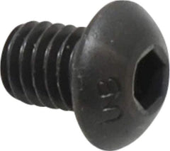 Unbrako - 3/8-16 UNC Hex Socket Drive, Button Screw - Alloy Steel, Black Oxide Finish, 1/2" Length Under Head - Industrial Tool & Supply