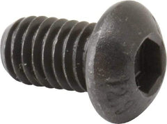 Unbrako - M6x1.00 Metric Coarse Hex Socket Drive, Button Screw - Alloy Steel, Black Oxide Finish, 10mm Length Under Head - Industrial Tool & Supply