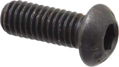 Unbrako - M6x1.00 Metric Coarse Hex Socket Drive, Button Screw - Alloy Steel, Black Oxide Finish, 16mm Length Under Head - Industrial Tool & Supply