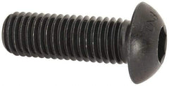 Unbrako - M12x1.75 Metric Coarse Hex Socket Drive, Button Screw - Alloy Steel, Black Oxide Finish, 35mm Length Under Head - Industrial Tool & Supply